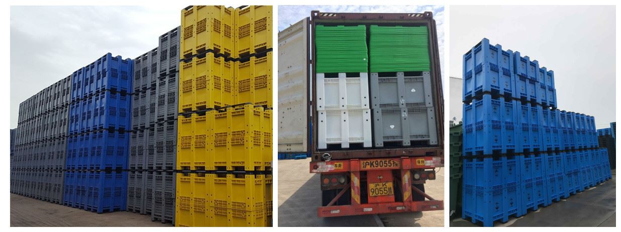 large plastic pallet box