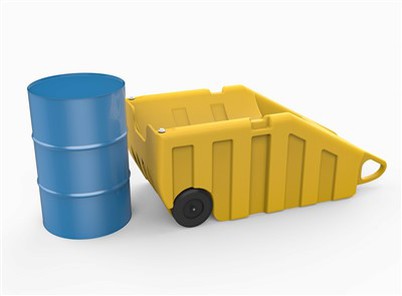 200L স্পিল কন্ট্রোল ড্রাম ট্রলি